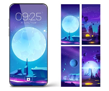 photo of phone screens